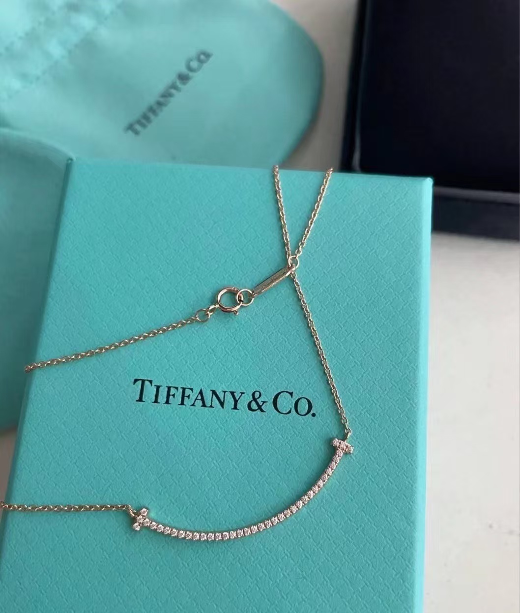 replica Tiffany T Smile Pendant Necklace - H Lin Jewelry