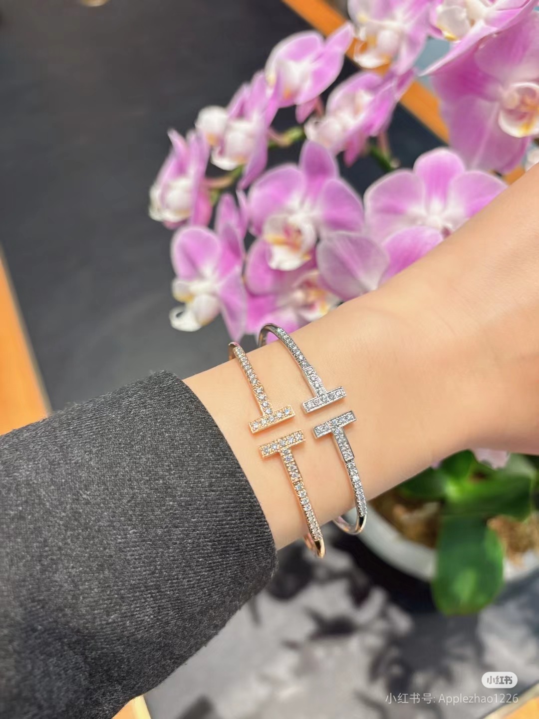 replica Tiffany Diamond Paved Double T Bangle Bracelet - H Lin Jewelry