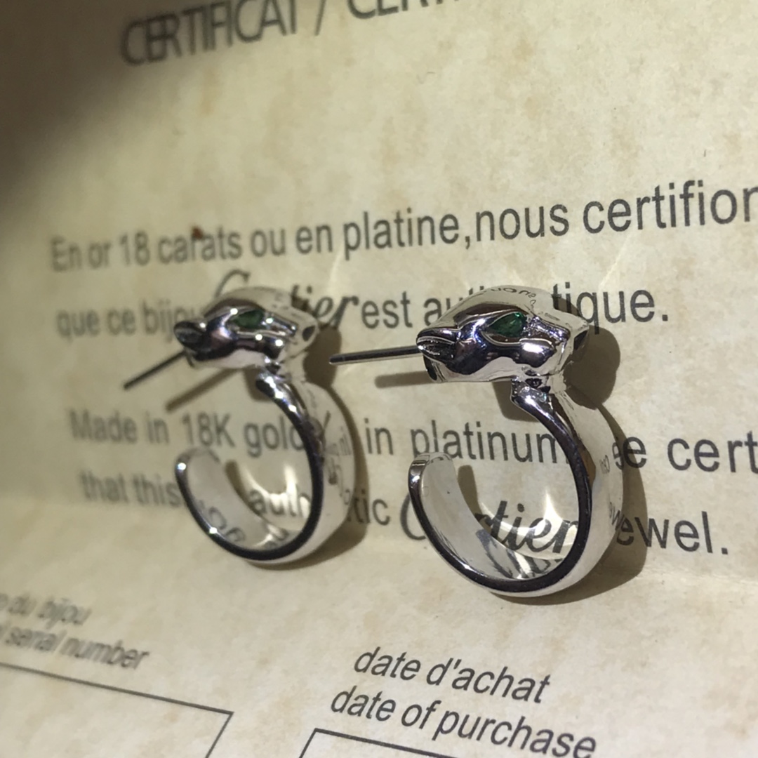 replica Cartier Panthère de Leopard Half Hoop Stud Earrings - H Lin Jewelry