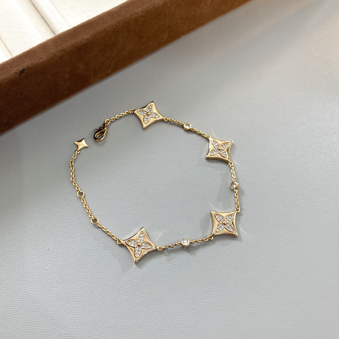 replica Louis Vuitton 4 Motifs Diamond Star Bracelet - H Lin Jewelry