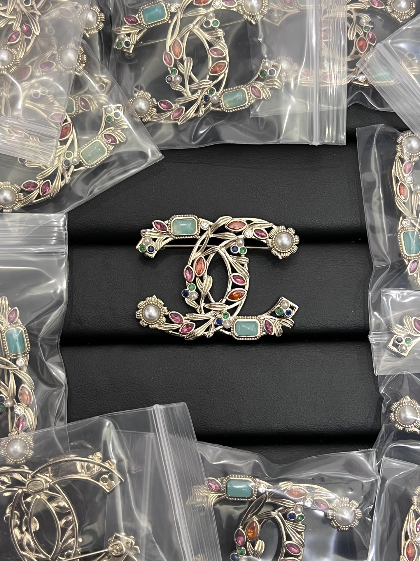 replica Chanel Colorful Gem Brooch - H Lin Jewelry