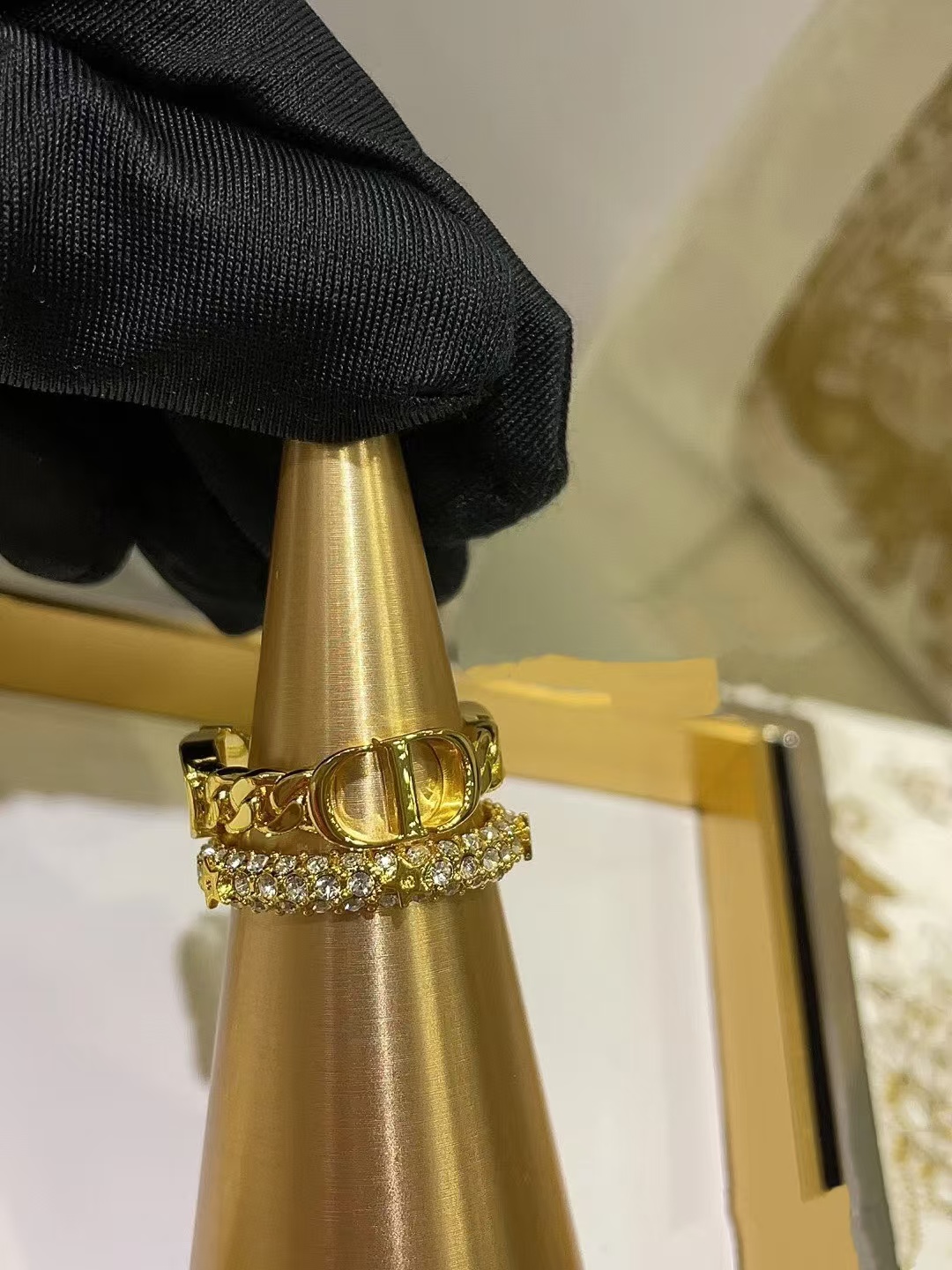 replica Dior CD Star Stacking Rings - 2 Pieces - H Lin Jewelry