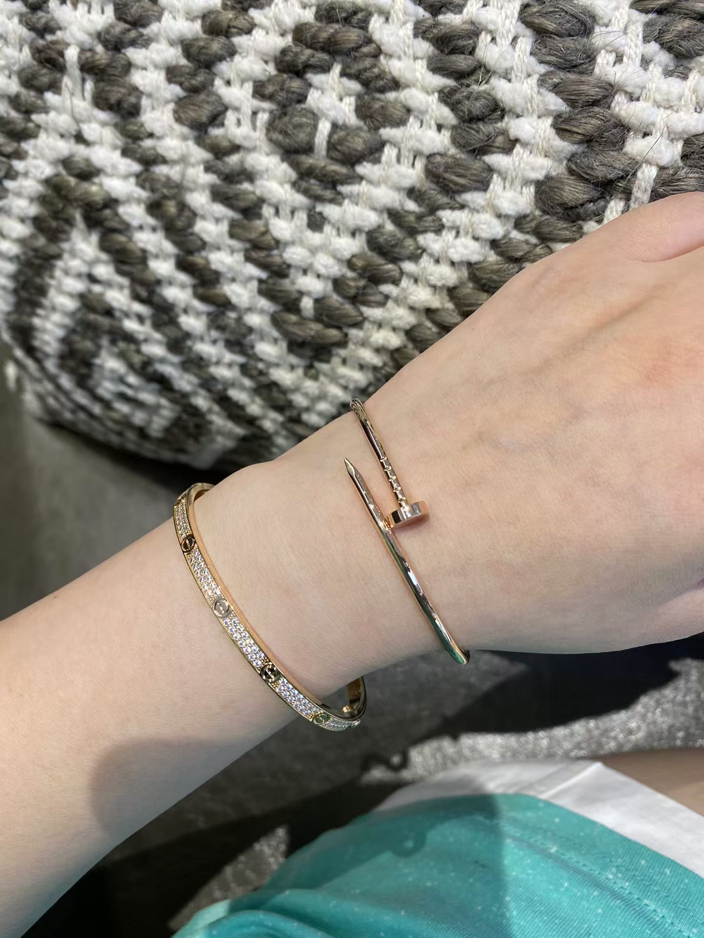 replica Cartier Diamond Paved LOVE Bracelet Bangle - H Lin Jewelry