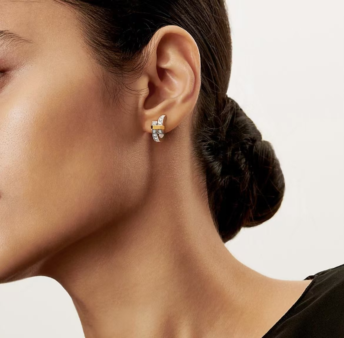 replica Tiffany Edge Hoop Earrings - H Lin Jewelry