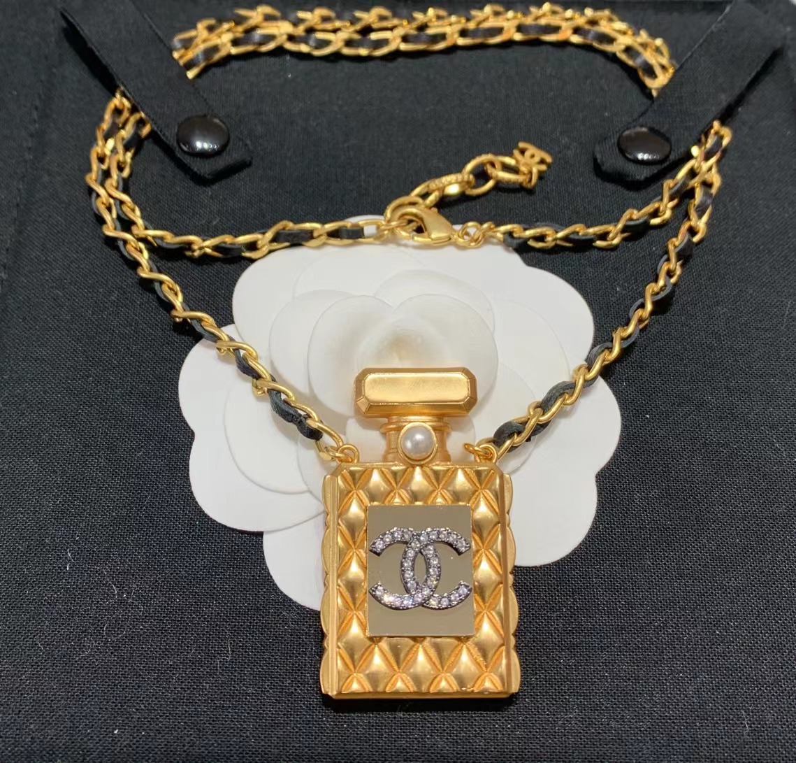 replica Chanel Perfume Bottle Necklace - H Lin Jewelry