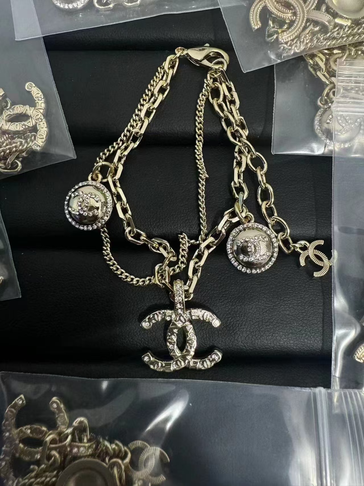 replica Chanel Two Layered Double C Bracelet - H Lin Jewelry