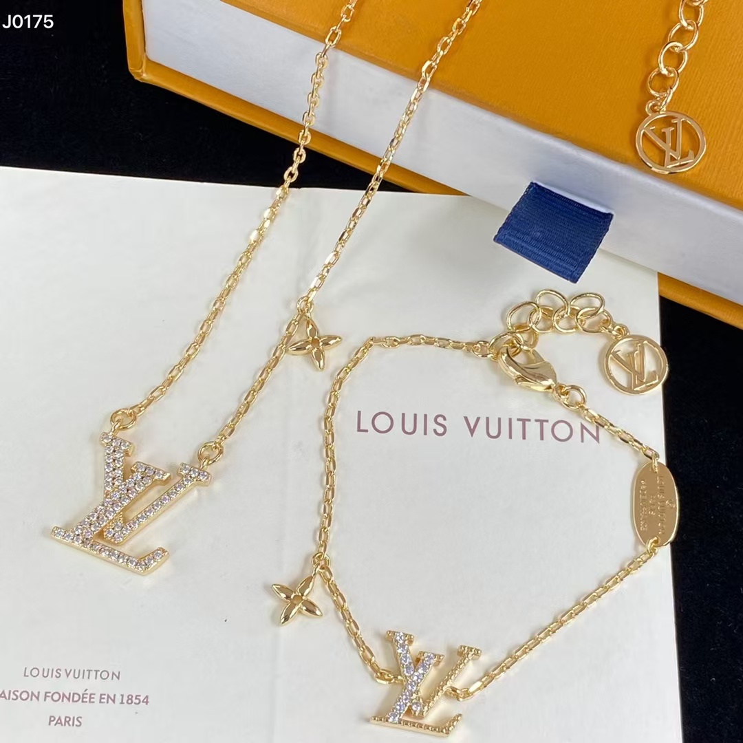 replica Louis Vuitton Diamond LV Letters Bracelet - H Lin Jewelry