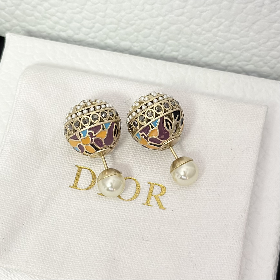 replica Dior Enamel Earrings - H Lin Jewelry