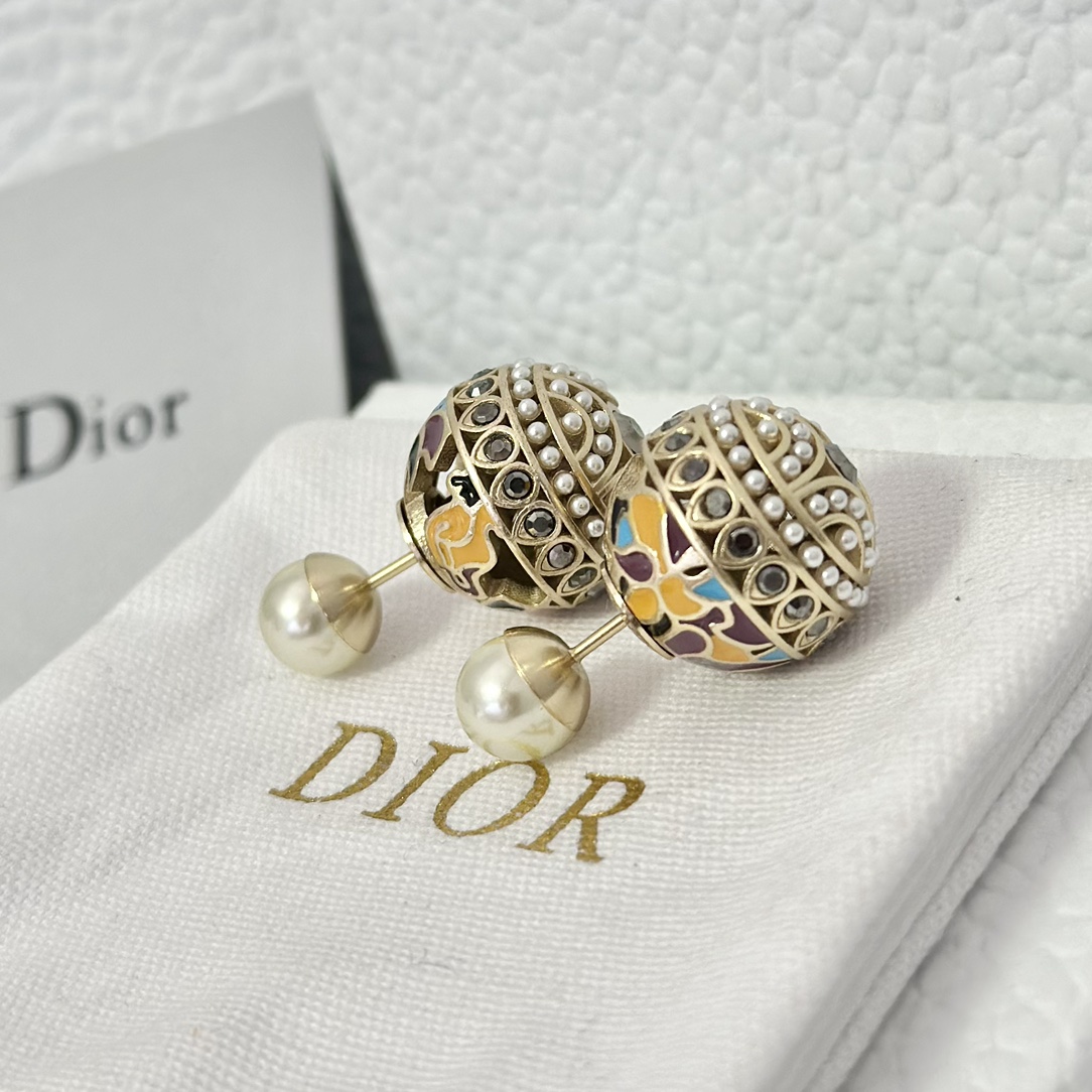 replica Dior Enamel Earrings - H Lin Jewelry