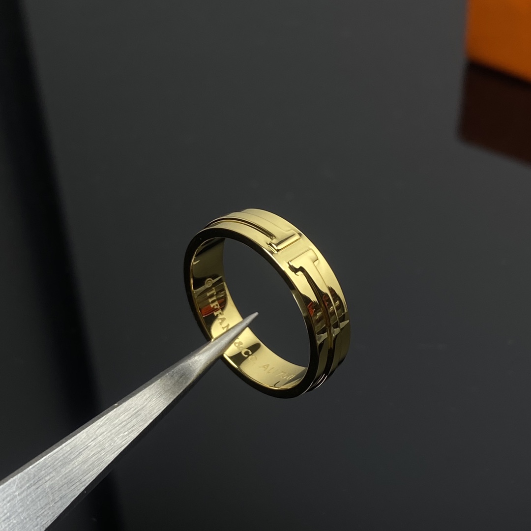 replica Tiffany Smooth Double T Wide Ring - H Lin Jewelry