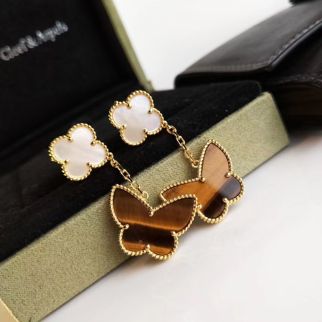 replica Van Cleef & Arpels Lucky Alhambra Earrings, 2 Motifs - H Lin Jewelry