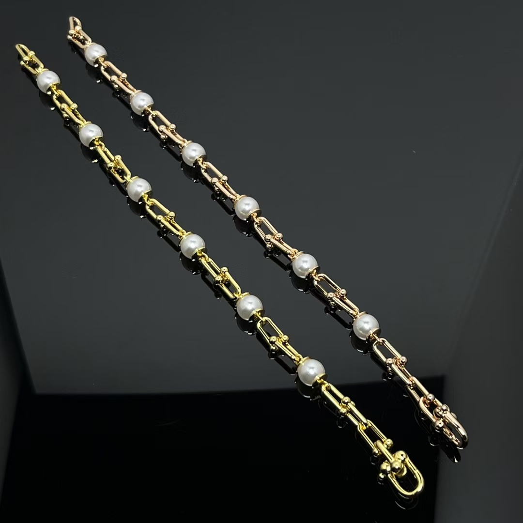 replica Tiffany HardWear Link Bracelet with Freshwater Pearls - H Lin Jewelry