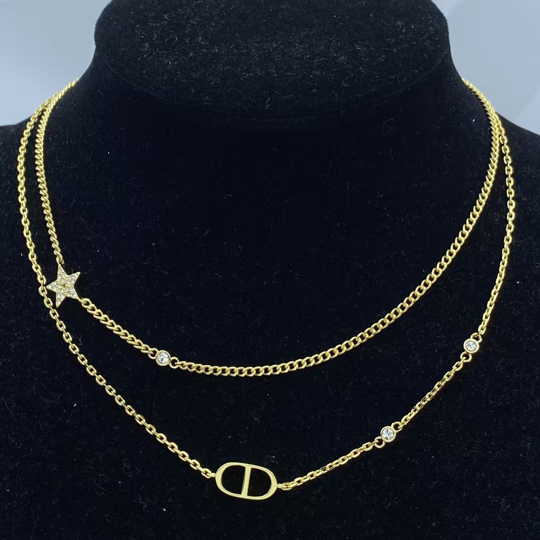 replica Dior CD Star Two Layers Stacked Necklace - H Lin Jewelry