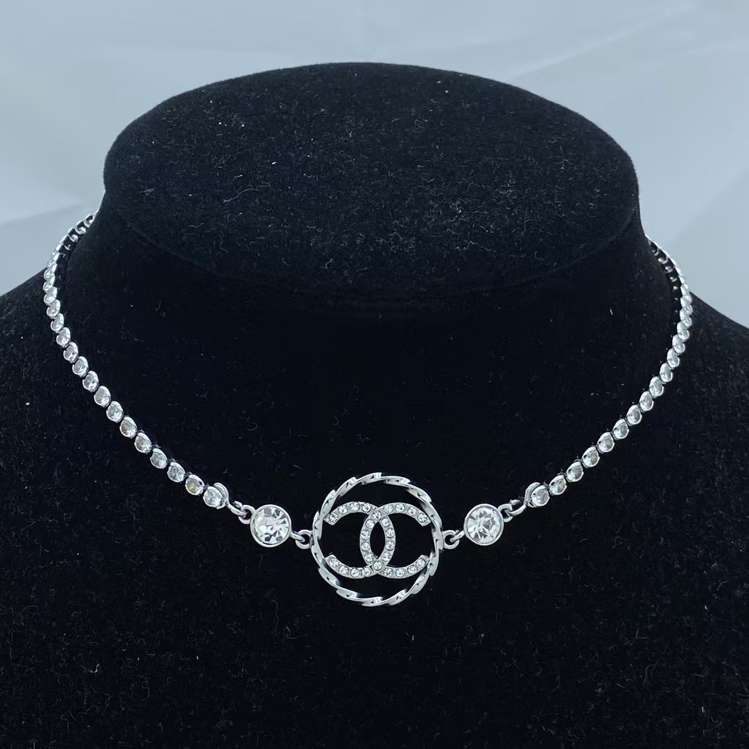 replica Chanel Coco Rhinestone Strass Necklace - H Lin Jewelry