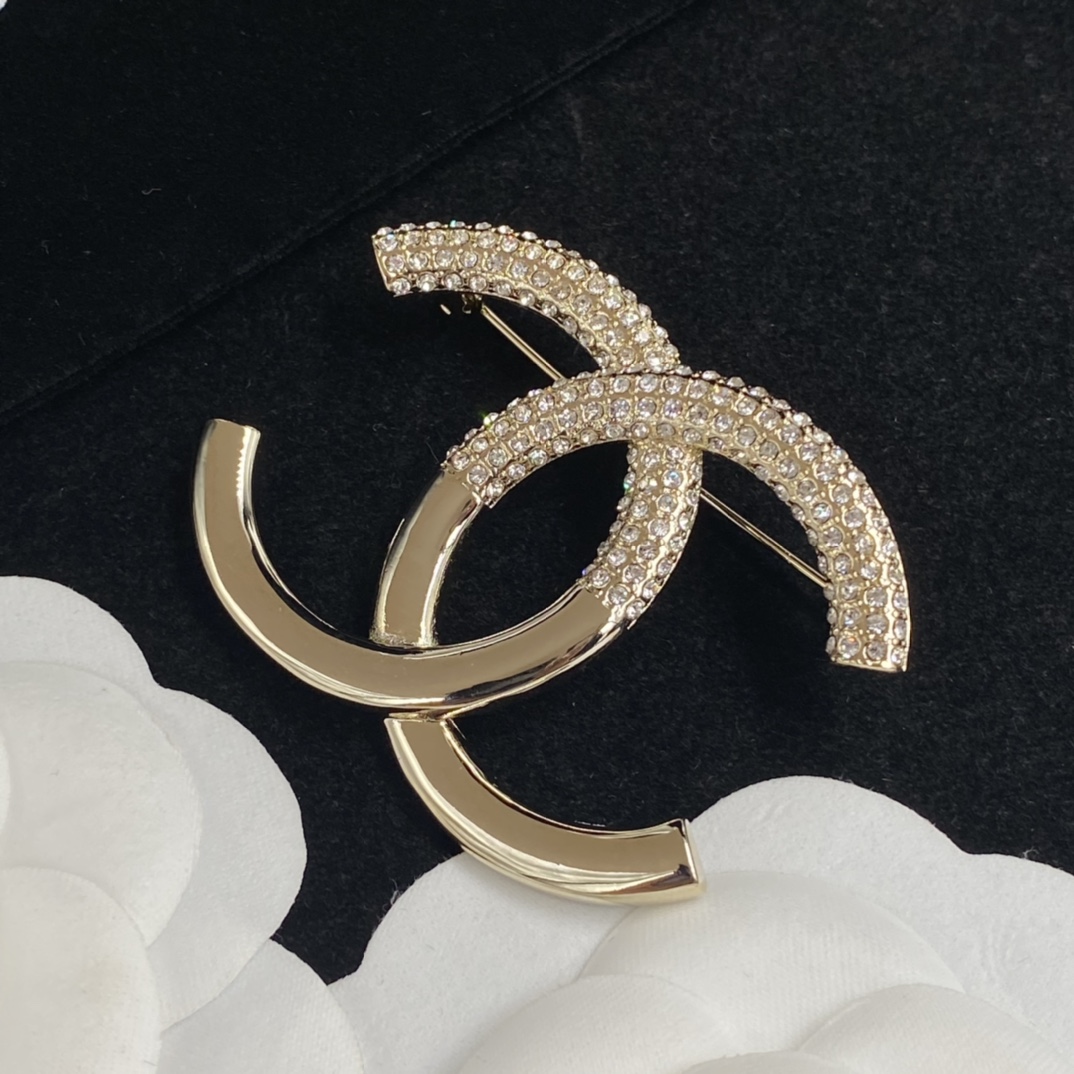 replica Chanel Half Diamond Brooch - H Lin Jewelry