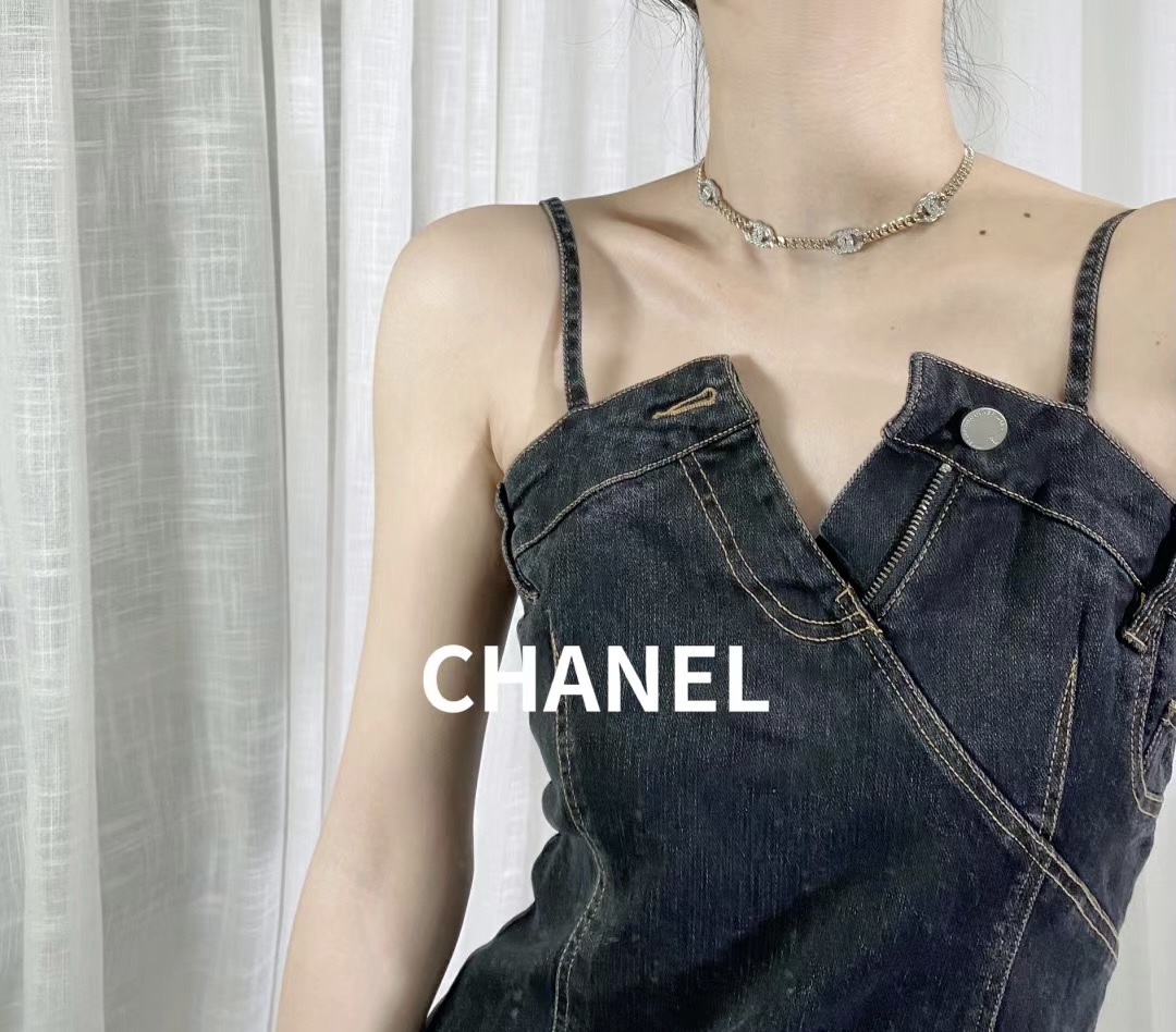 replica Chanel Classic Flat O Chain Bracelet Choker Necklace - H Lin Jewelry