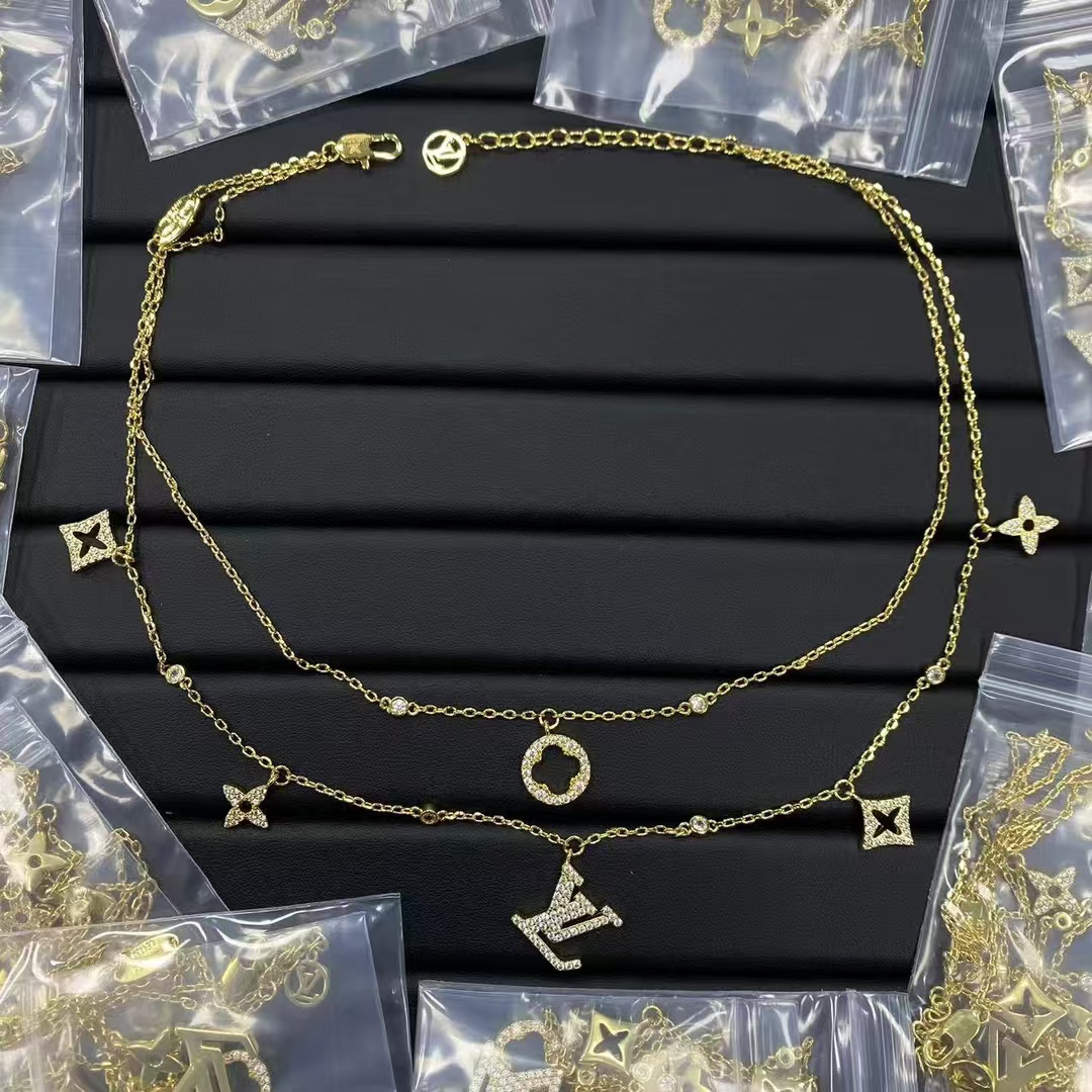 replica Louis Vuitton Two Layered Necklace - H Lin Jewelry