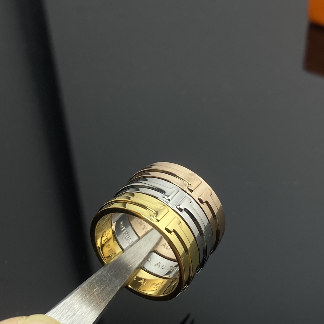 replica Tiffany Smooth Double T Wide Ring - H Lin Jewelry