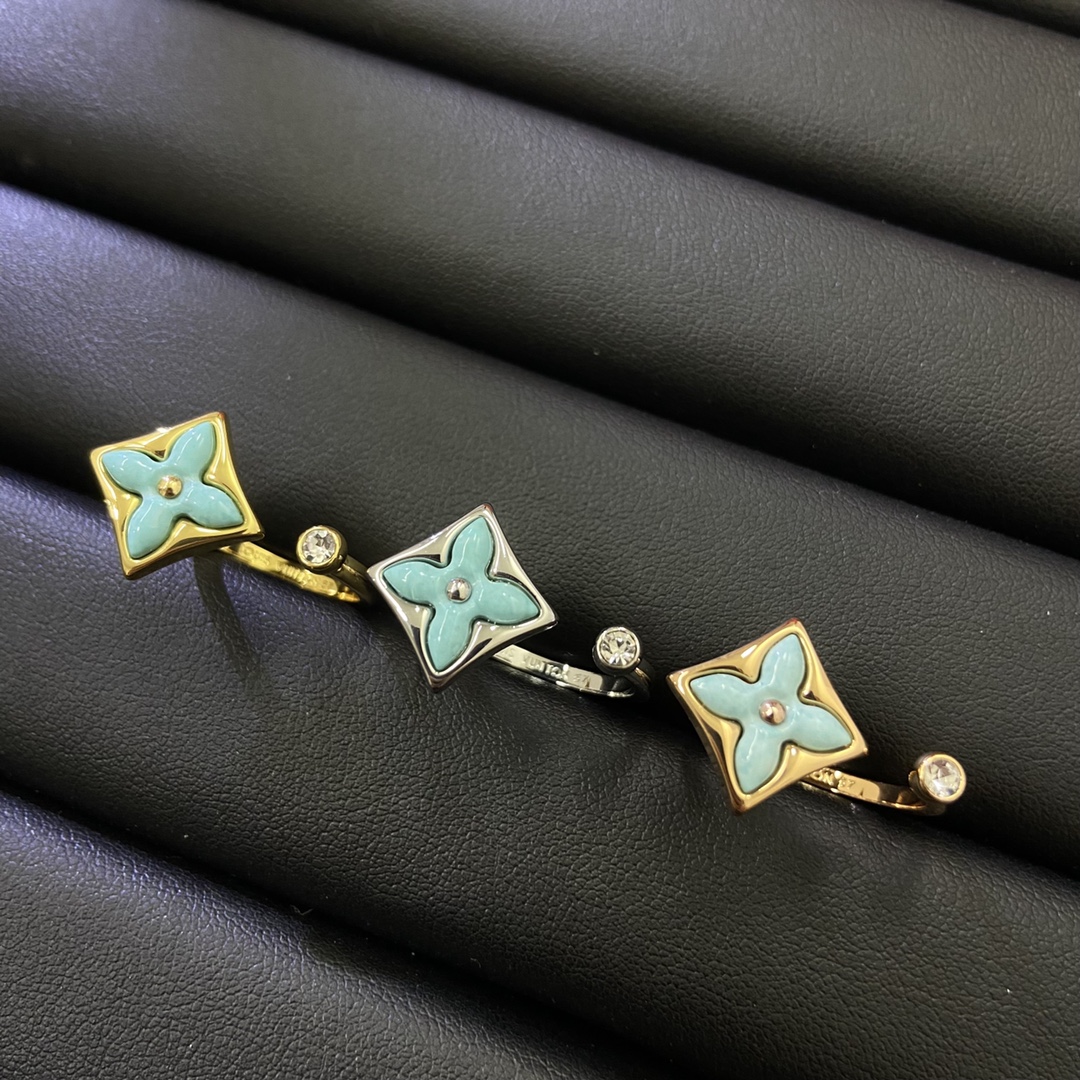 replica Louis Vuitton Blue Amazonite Open Ring - H Lin Jewelry