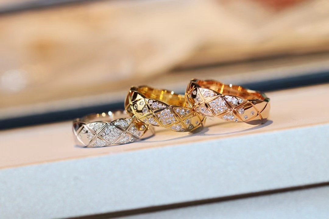 replica Chanel Diamond Coco Crush Ring - Wide - H Lin Jewelry