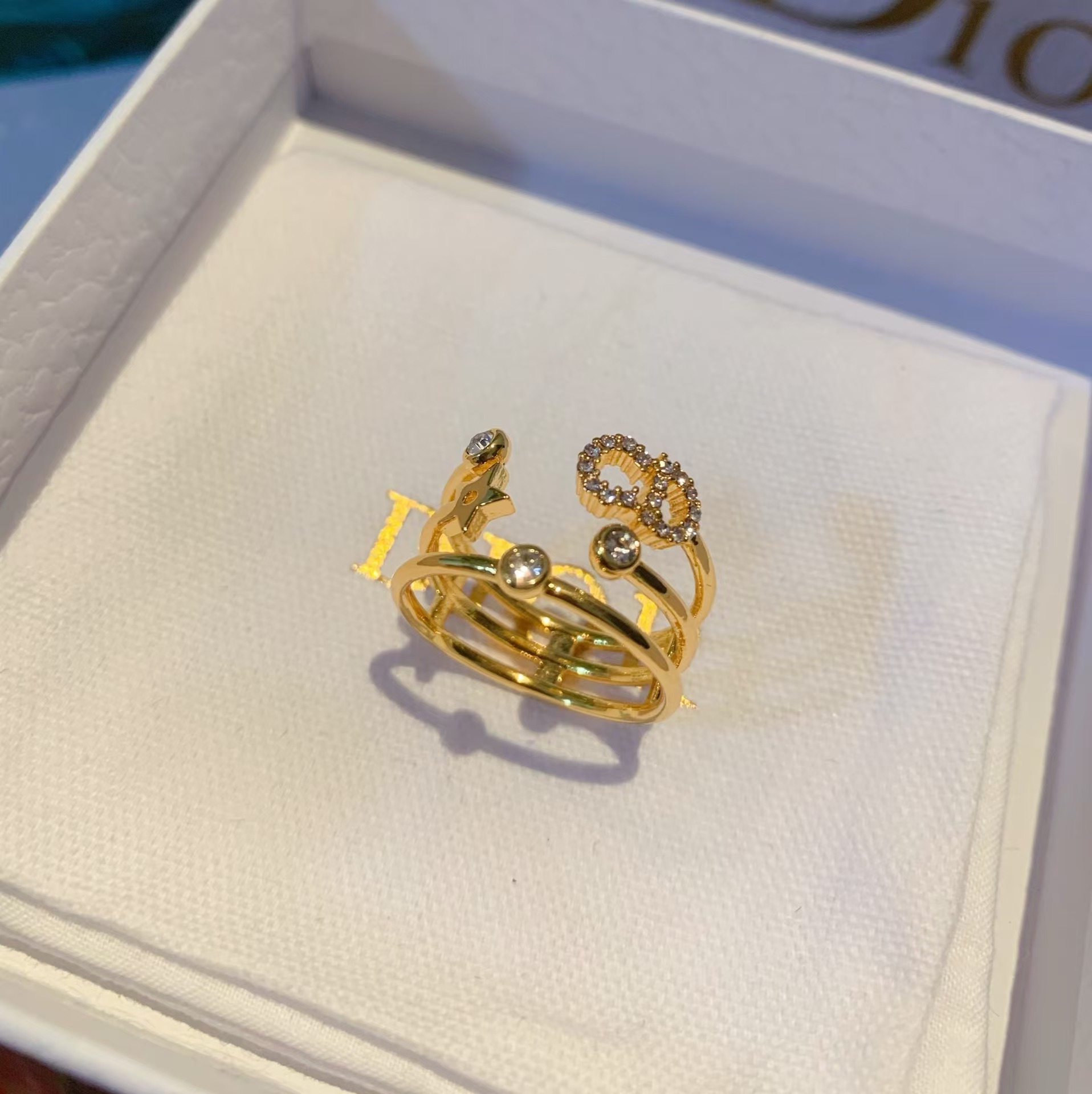 replica Dior CD Three Layers Ring - H Lin Jewelry
