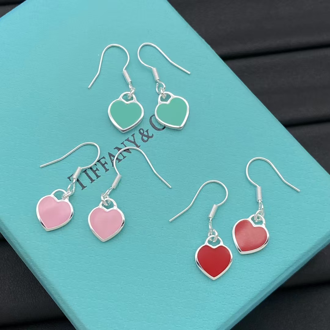 replica Tiffany Hook Heart Drop Earrings - H Lin Jewelry