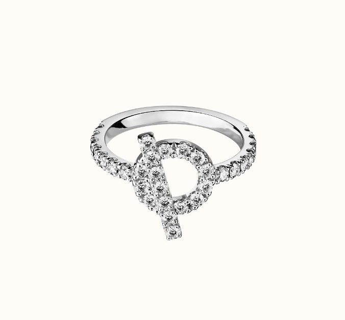 replica Hermes Diamond Paved Q Ring - H Lin Jewelry