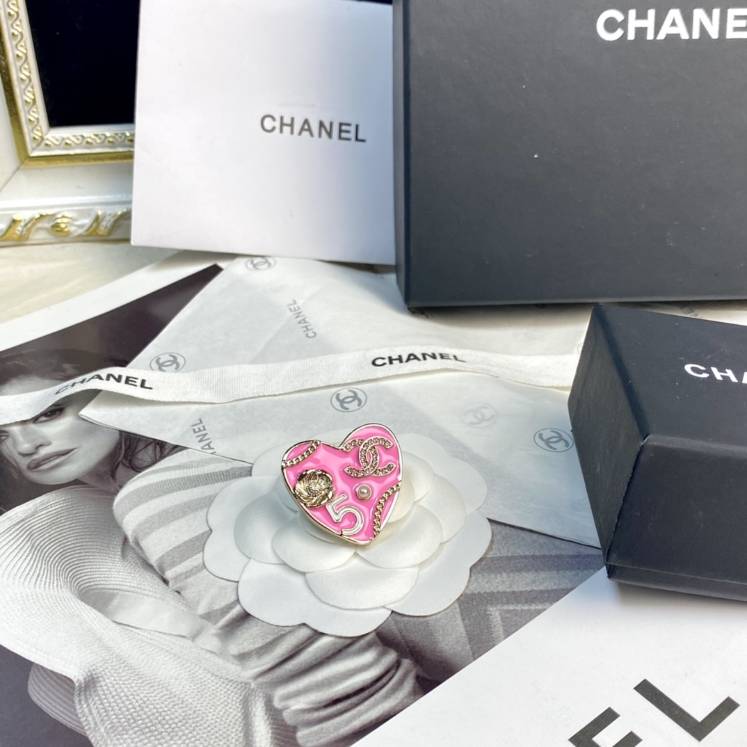 replica Chanel Pink Heart Brooch - H Lin Jewelry