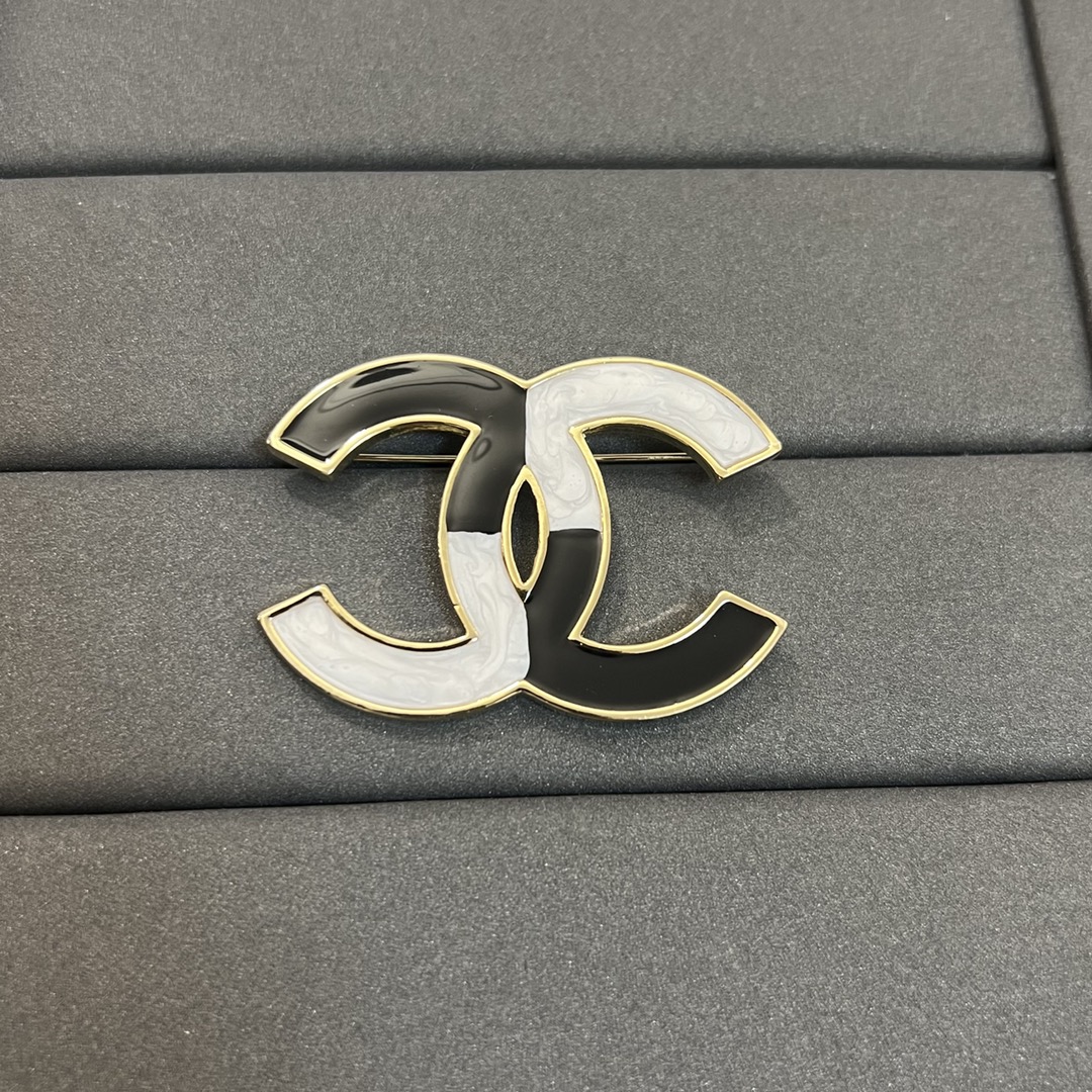 replica Chanel Enamel Mixed Color CC Brooch - H Lin Jewelry
