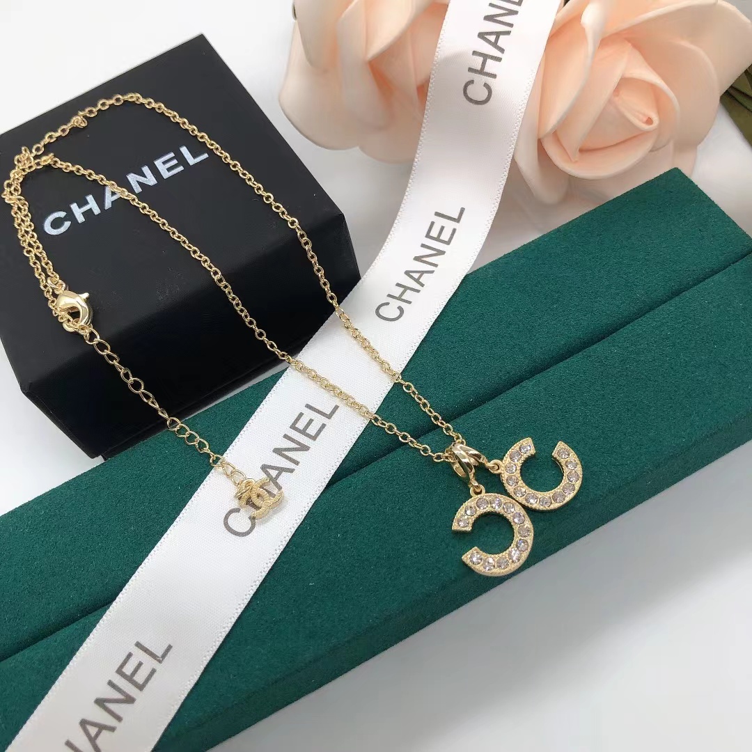 replica Chanel Separate Double C Pendant Necklace - H Lin Jewelry
