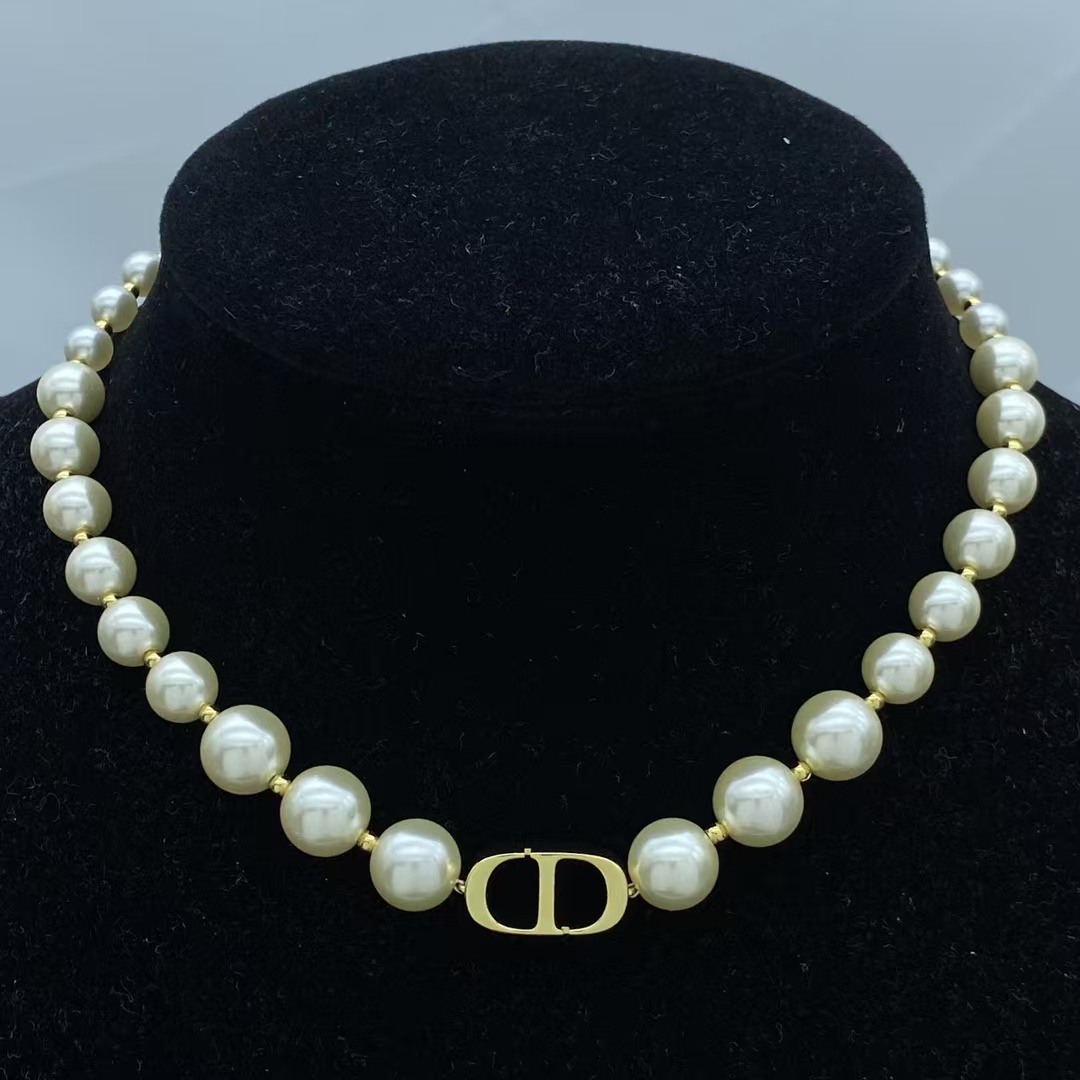 replica Dior CD Pendant Pearl Choker Necklace - H Lin Jewelry
