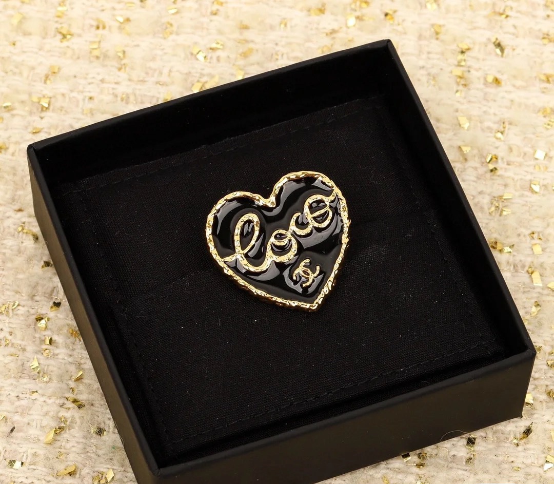 replica Chanel Black Heart Brooch - H Lin Jewelry