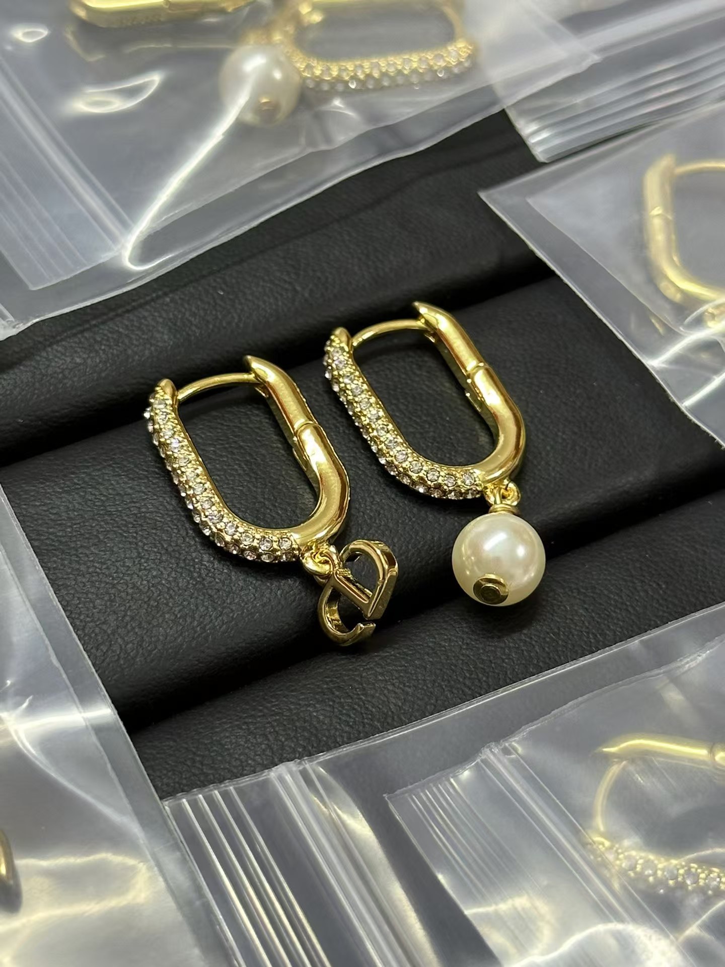 replica Dior Asymmetric Charms Hinged Earrings - H Lin Jewelry