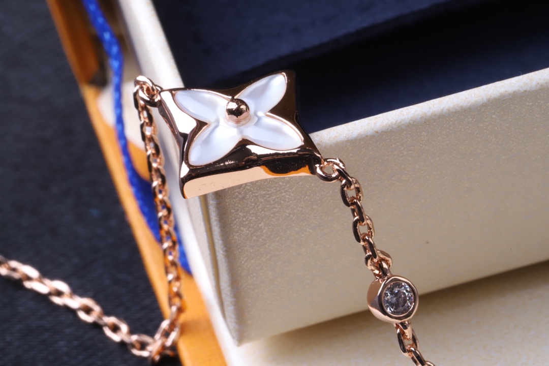 replica Louis Vuitton Minimalist White Mother of Pearl Star Bracelet - H Lin Jewelry