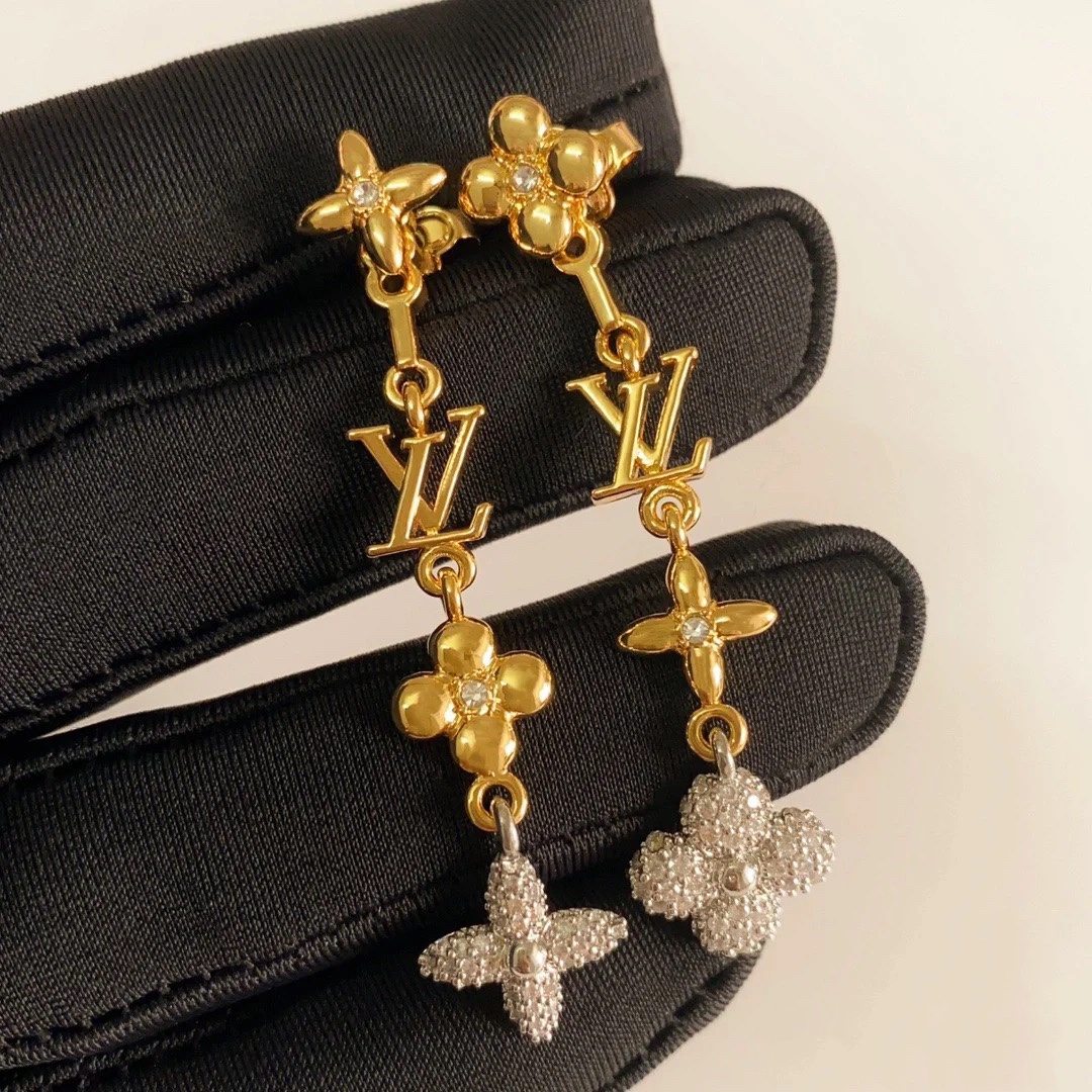 replica Louis Vuitton 2 Wear Ways Tassel Stud Earrings - H Lin Jewelry