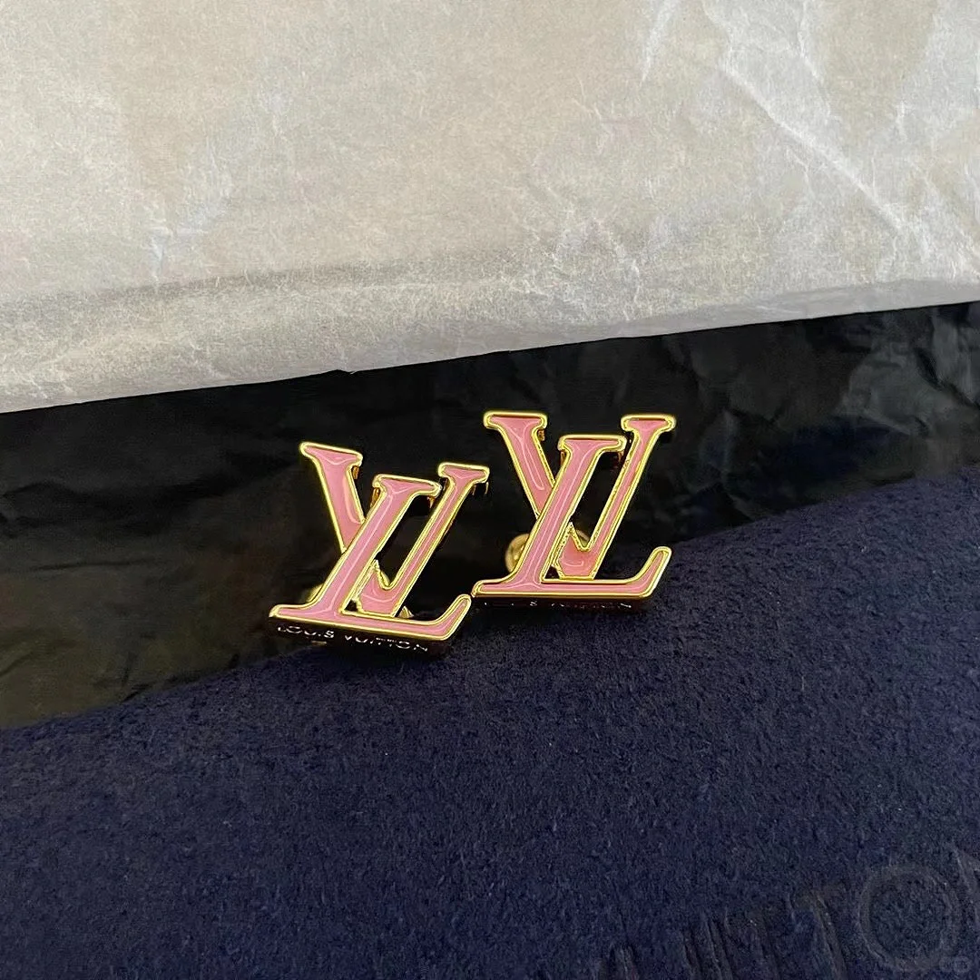 replica Louis Vuitton Pink LV Letter Earrings - H Lin Jewelry