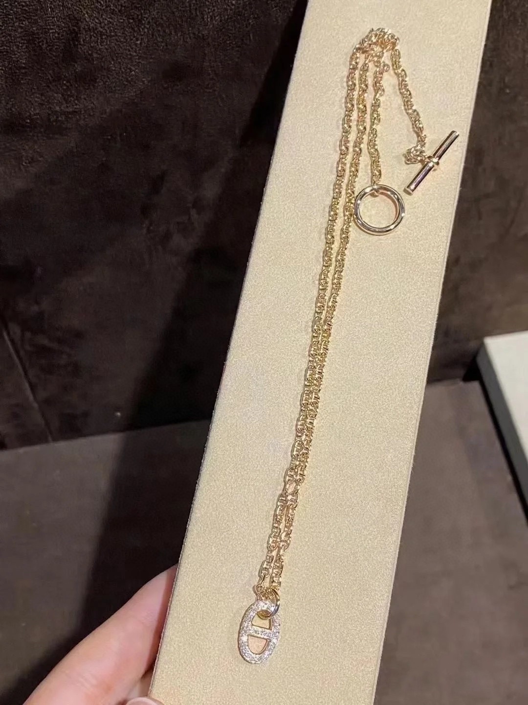 replica Hermes Pig Nose Pendant Necklace - H Lin Jewelry