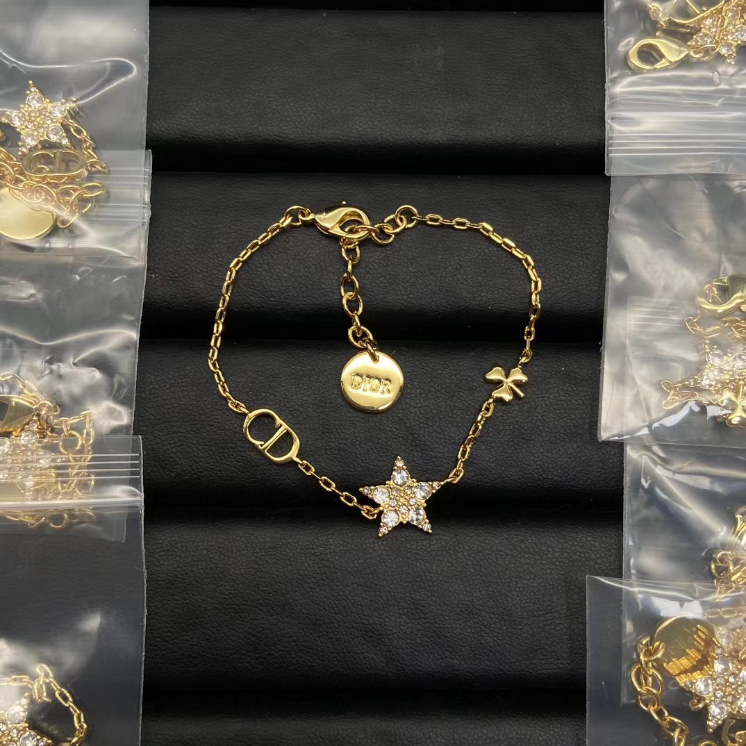 replica Dior CD Star Four Leaf Clover Bracelet - H Lin Jewelry