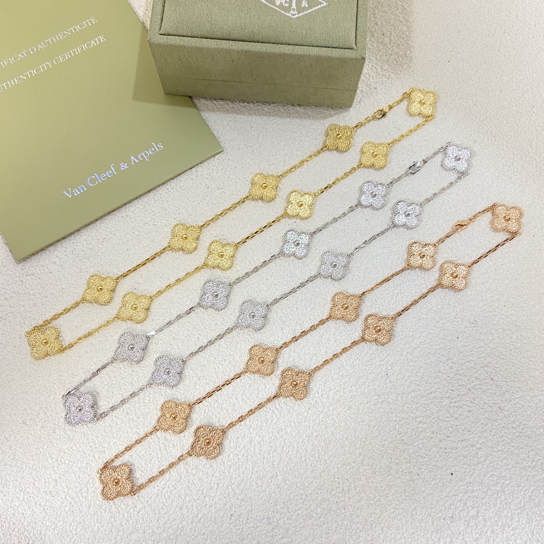 replica Van Cleef & Arpels Vintage Alhambra Necklace, 10 Motifs - H Lin Jewelry