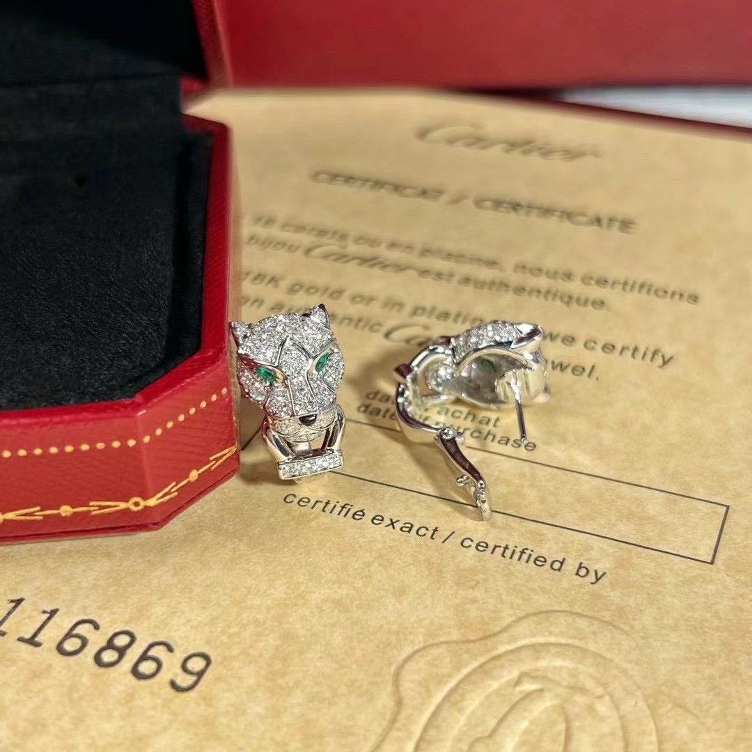 replica Cartier Unisex Men Leopard Head Earring - H Lin Jewelry