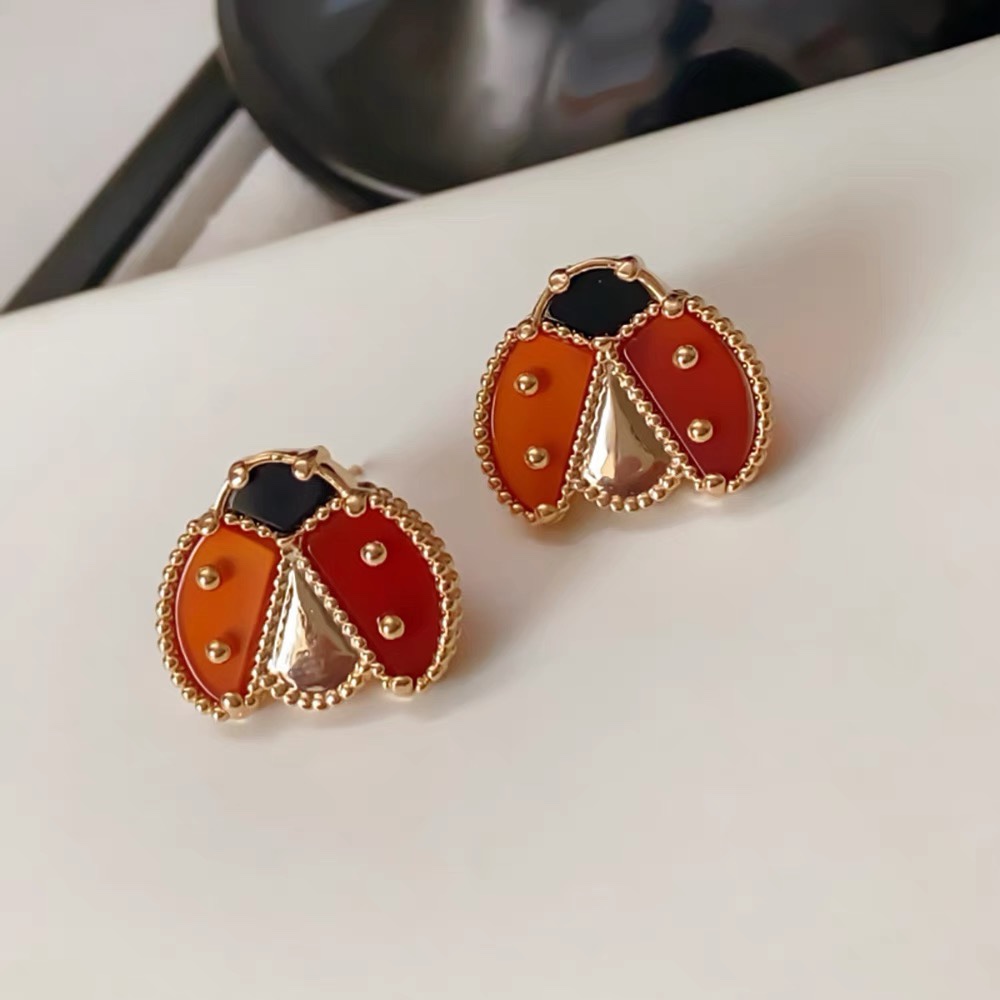 replica Van Cleef & Arpels Lucky Spring Ladybug Earrings - H Lin Jewelry