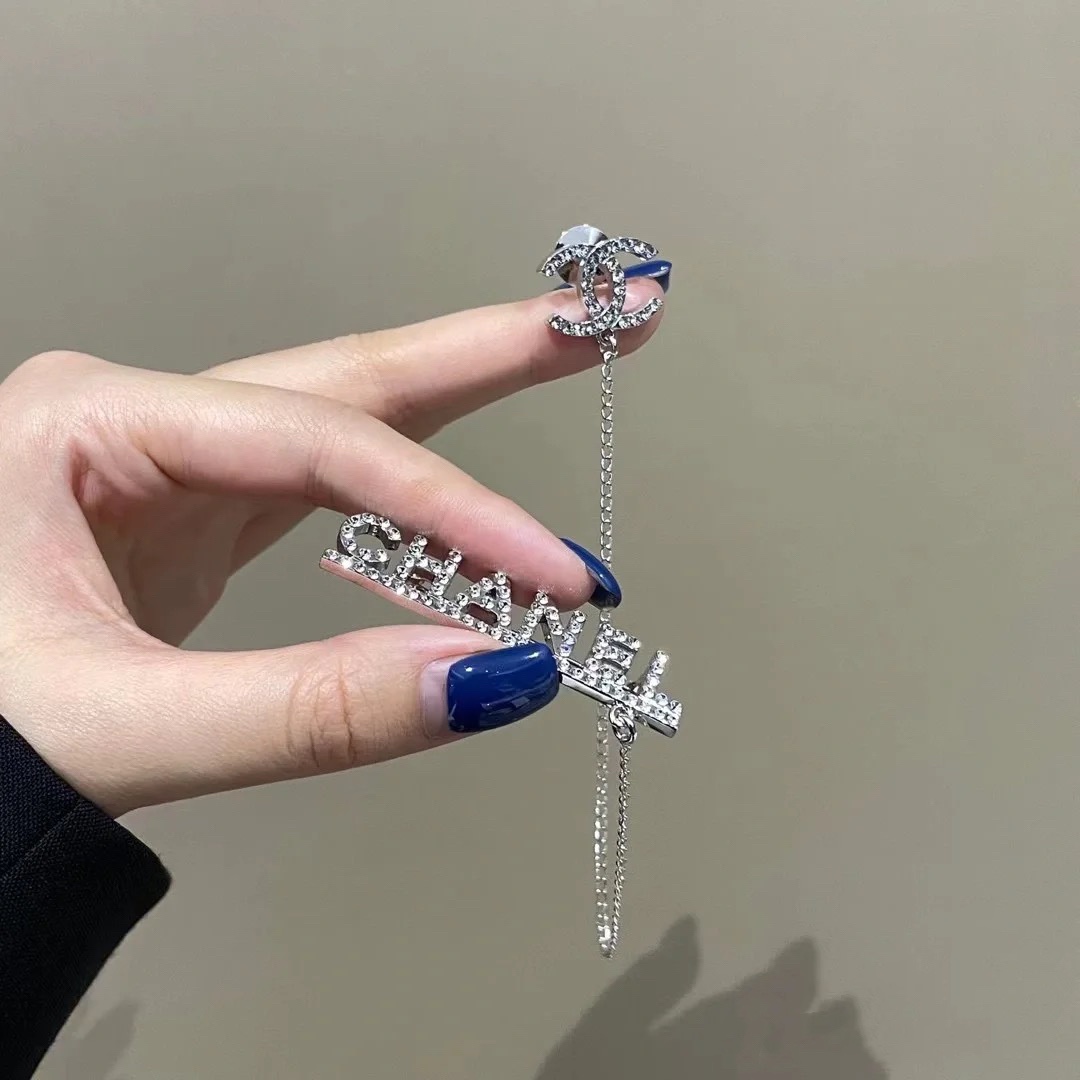 replica Chanel Monogram Tassel Chain Brooch - H Lin Jewelry