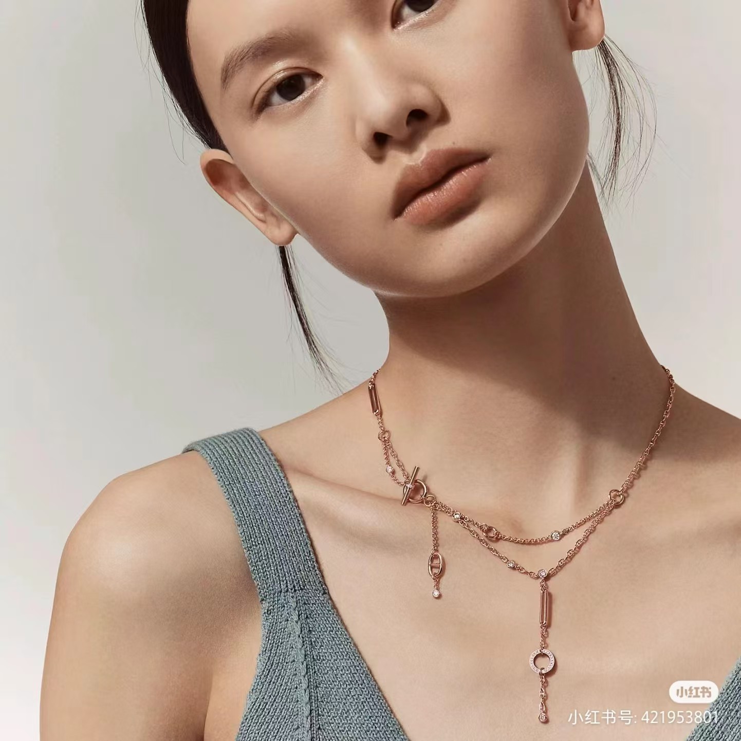 replica Hermes Drop Pendant Y Necklace - H Lin Jewelry