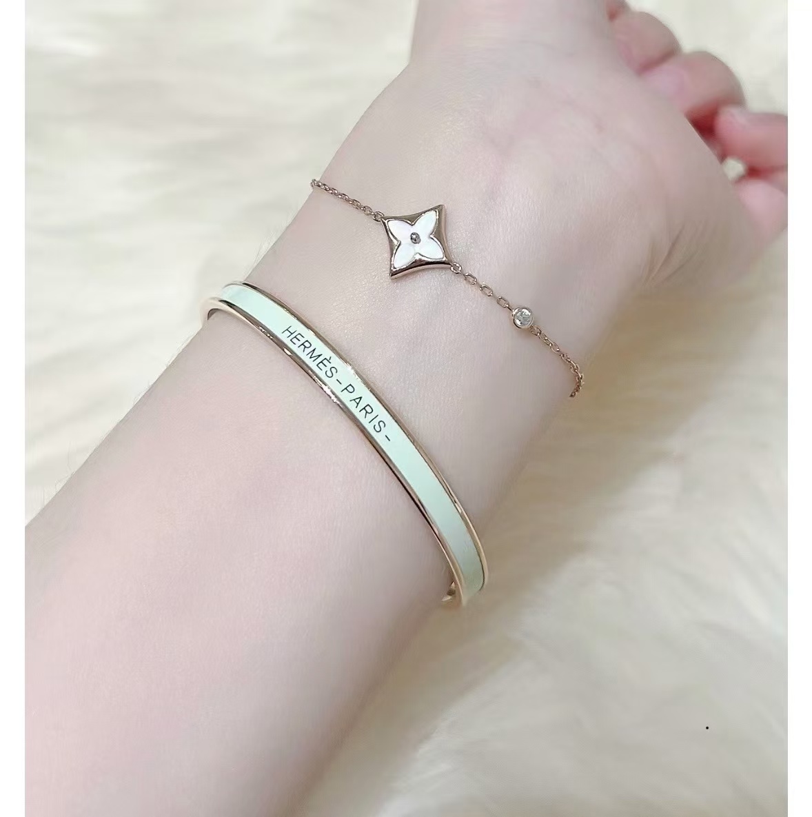 replica Hermes Colorful Enamel Bracelet Bangle - H Lin Jewelry