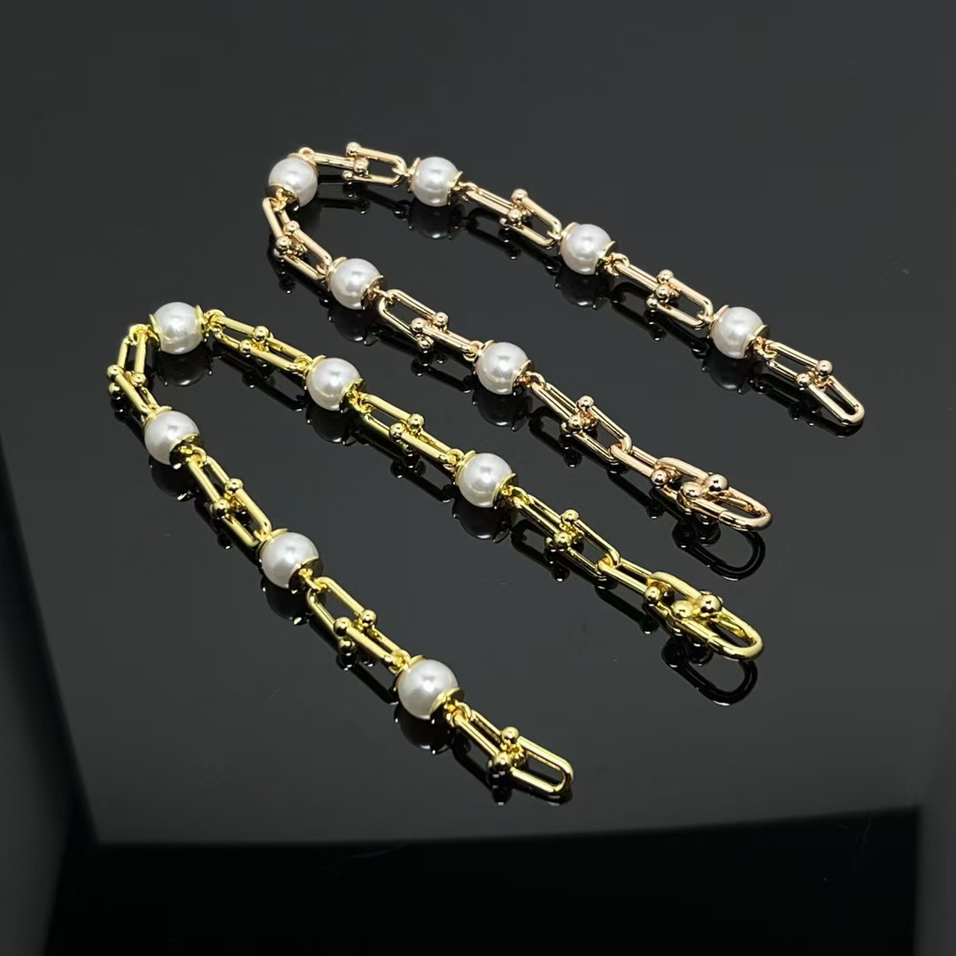 replica Tiffany HardWear Link Bracelet with Freshwater Pearls - H Lin Jewelry