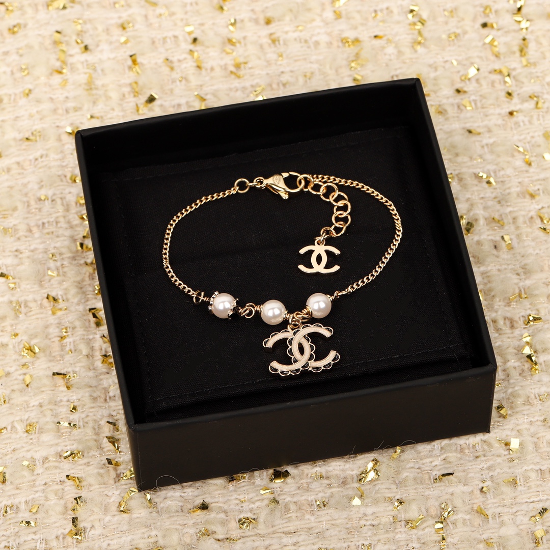 replica Chanel Black Lace CC Bracelet - H Lin Jewelry