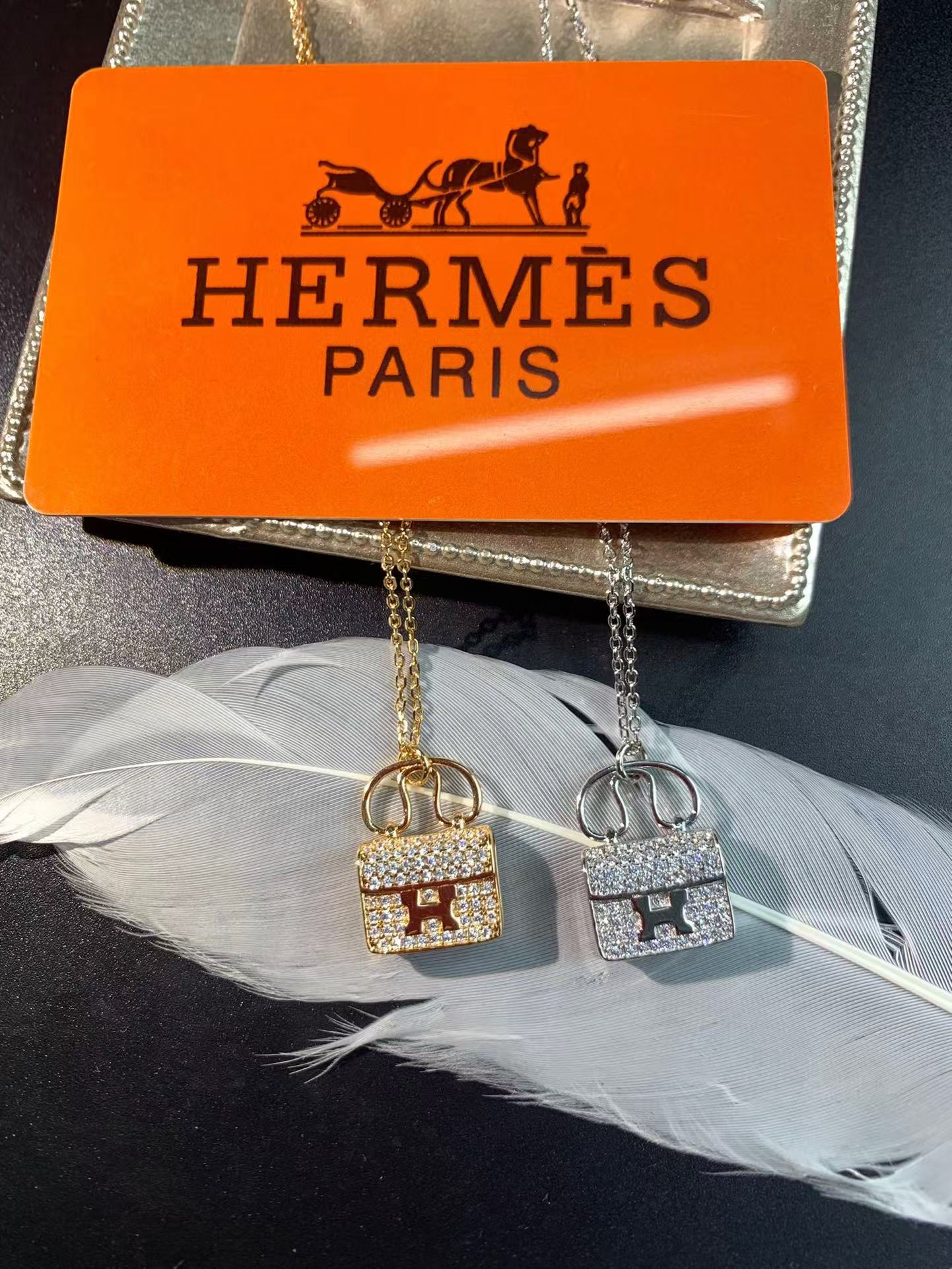 replica Hermes Bag Pendant Necklace - H Lin Jewelry
