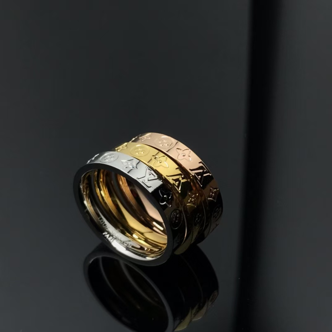 replica Louis Vuitton Pattern Debossed Ring - H Lin Jewelry