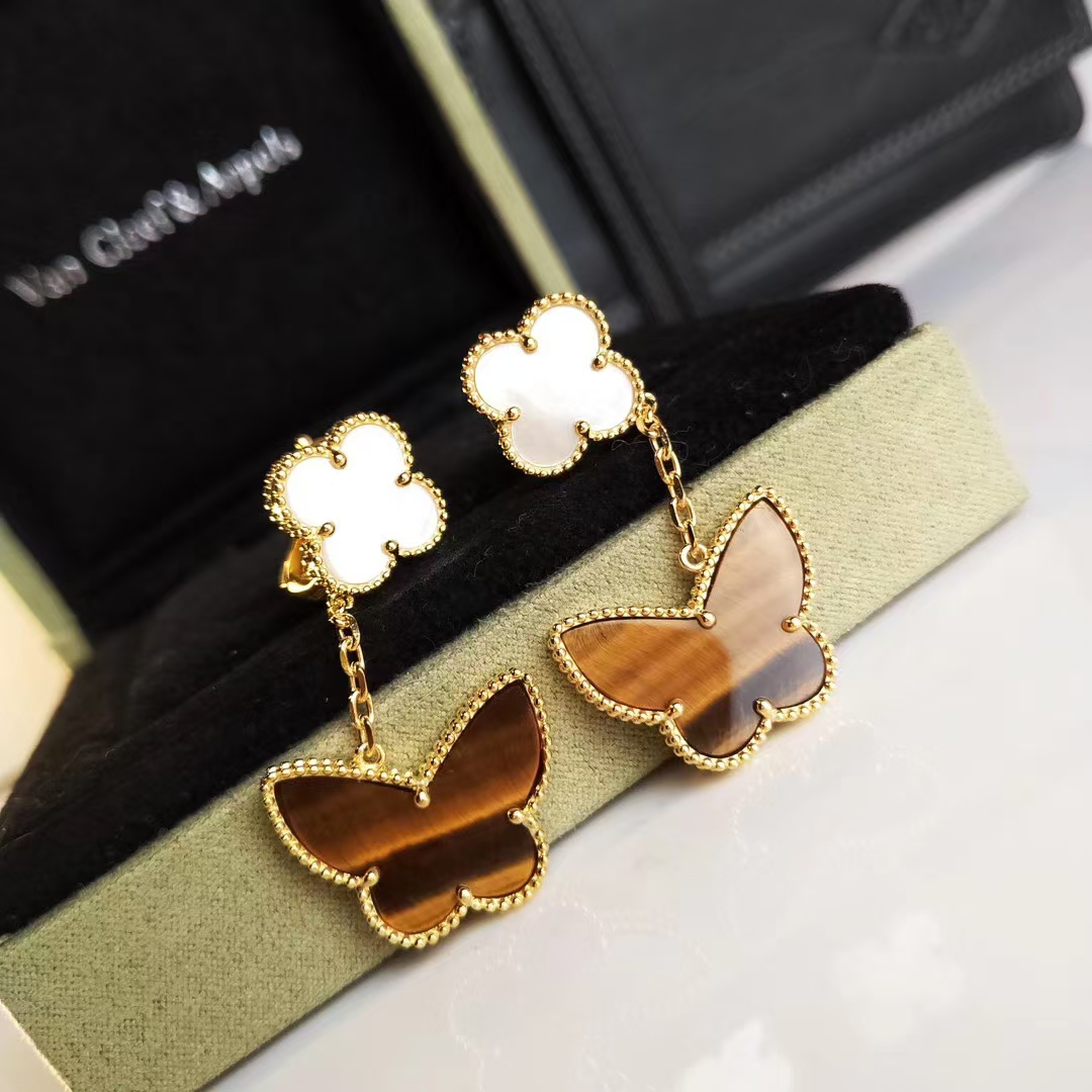 replica Van Cleef & Arpels Lucky Alhambra Earrings, 2 Motifs - H Lin Jewelry