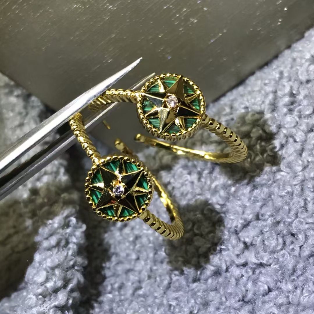 replica Dior Hoop Rose Des Vents Earrings - H Lin Jewelry